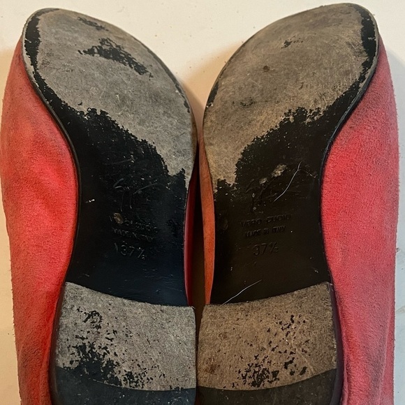 Giuseppe Zanotti Tasseled Suede Shoes Sz 37.5 US 7.5 Smoking Loafer Pink - Picture 5 of 7